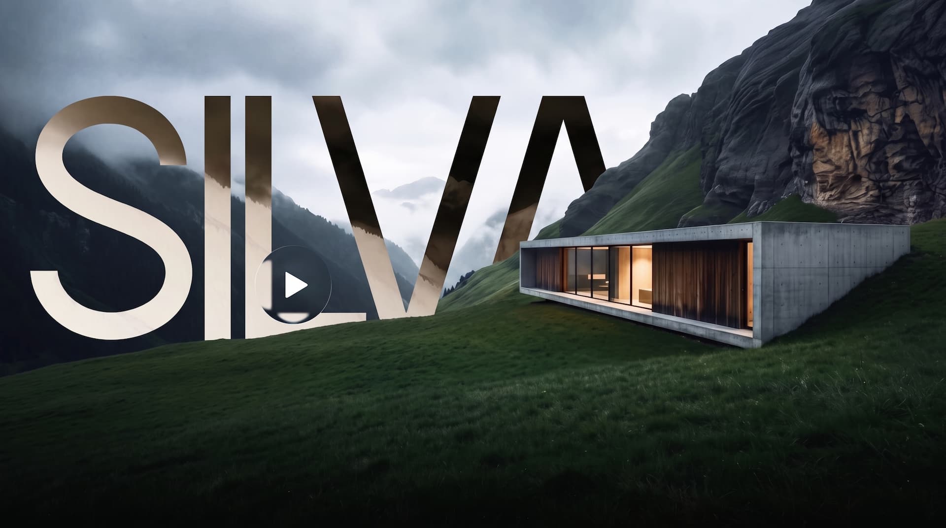 SILVA — a concrete villa cut into an alpine meadow beneath the Dolomites